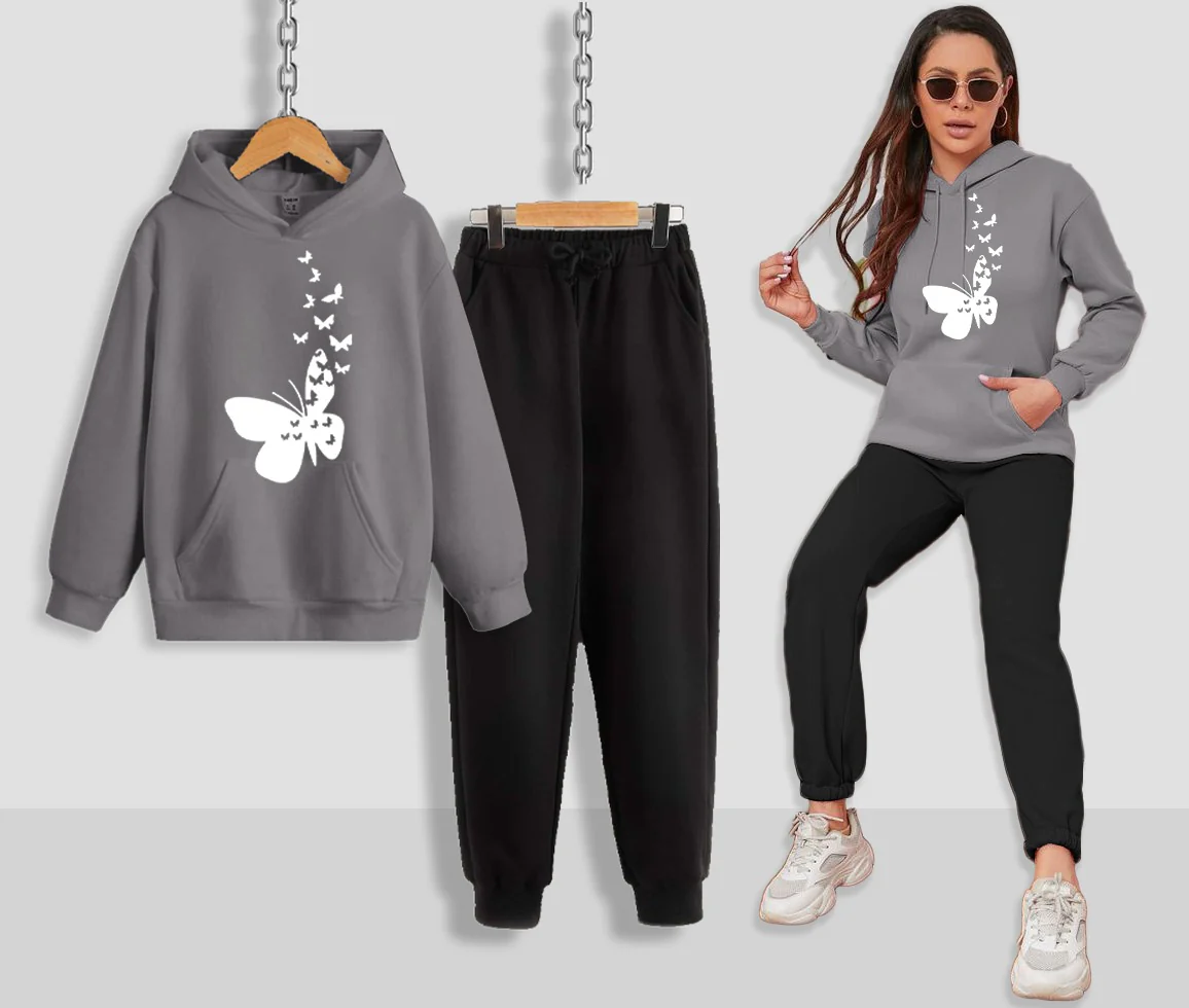 Flying Butterfly Women Hoodie Set - Image 3