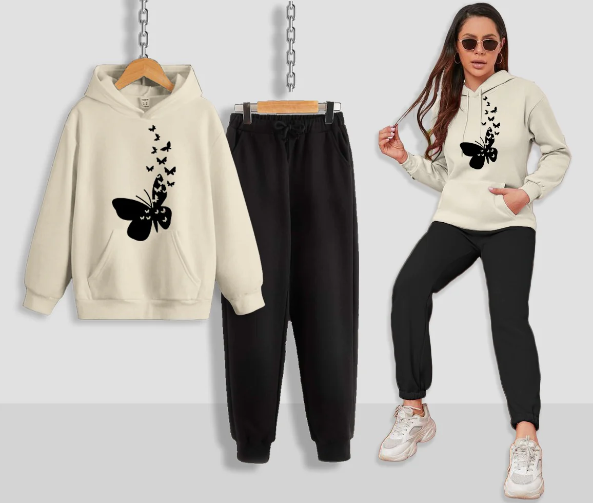 Flying Butterfly Women Hoodie Set - Image 5
