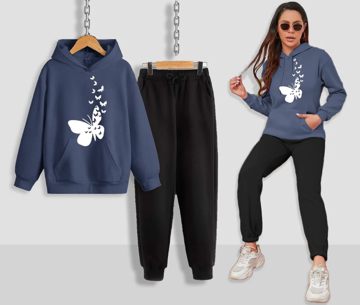 Flying Butterfly Women Hoodie Set - Image 6