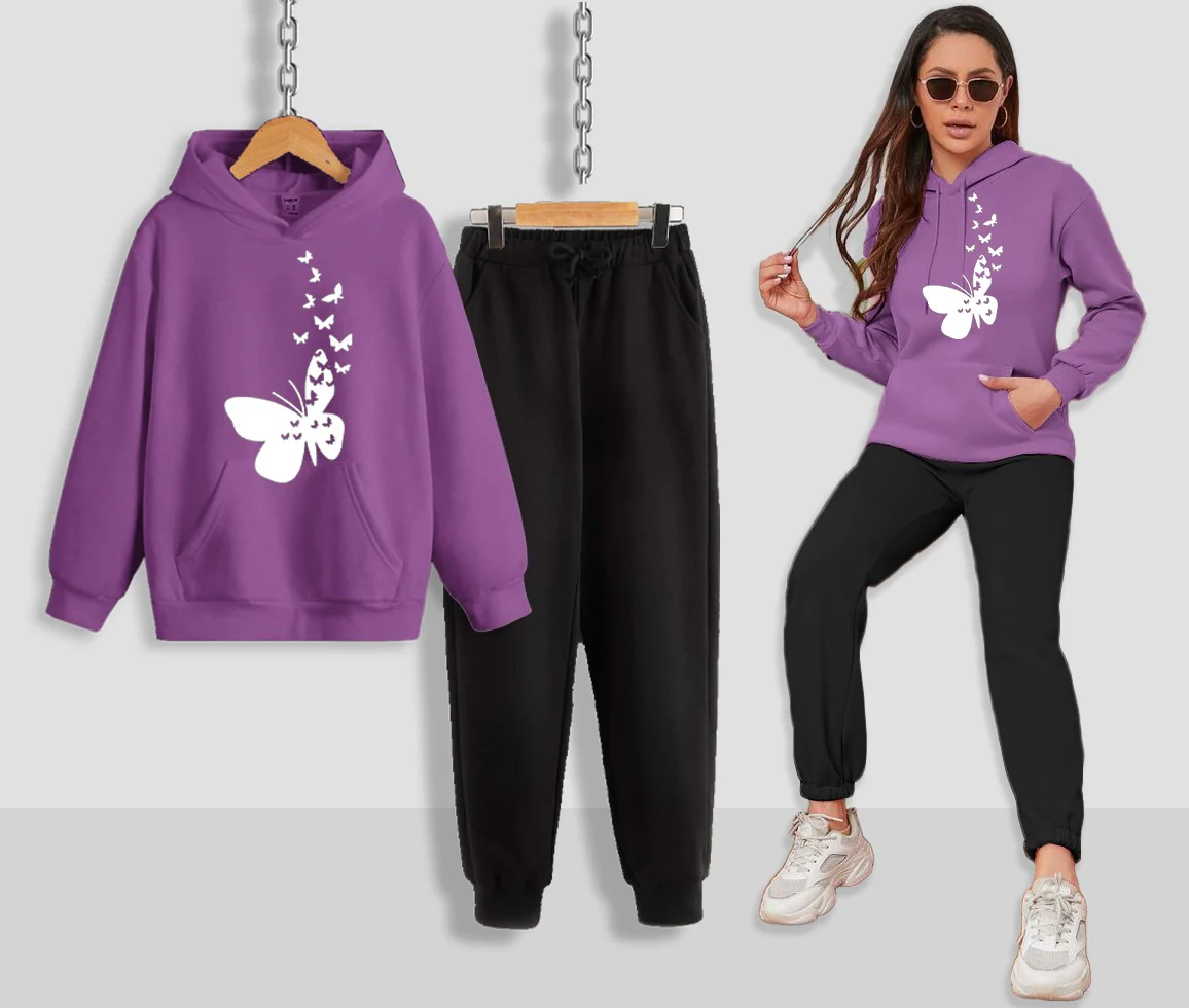 Flying Butterfly Women Hoodie Set - Image 9