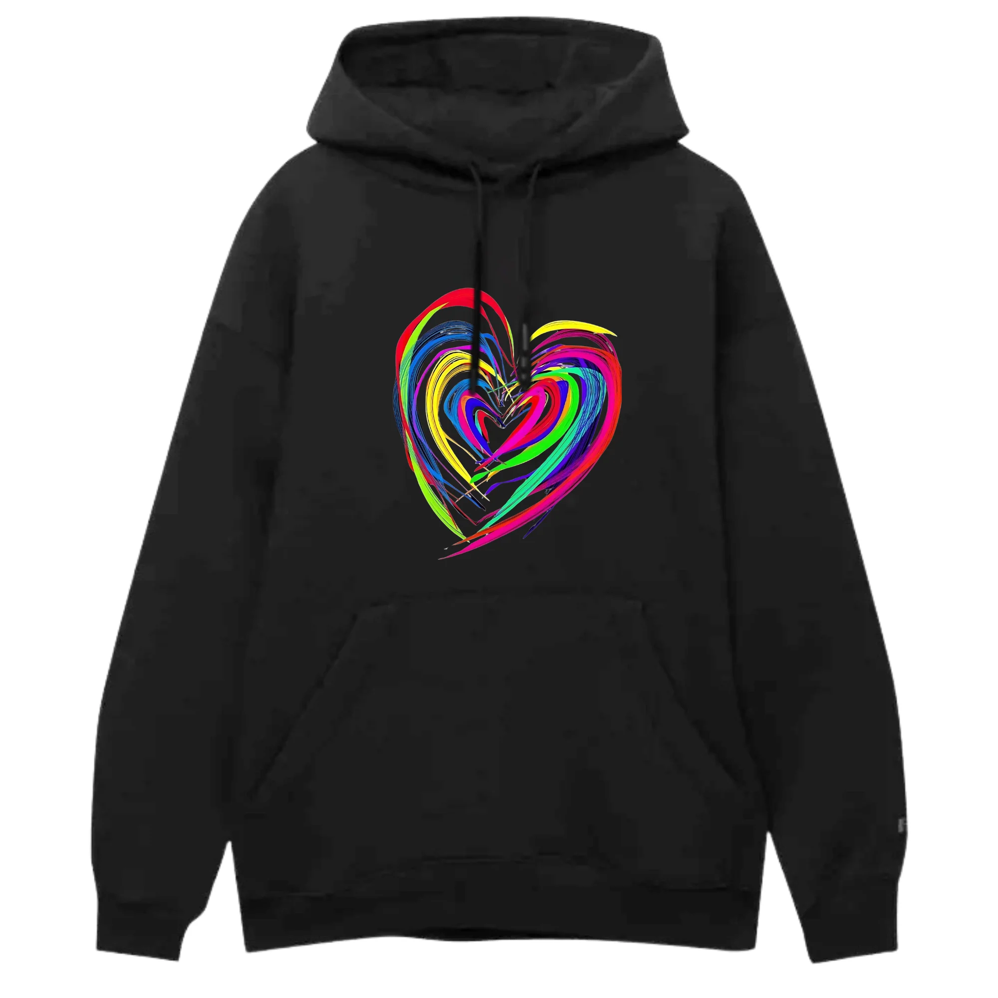 Neon Heart Printed Hoodie - Image 3