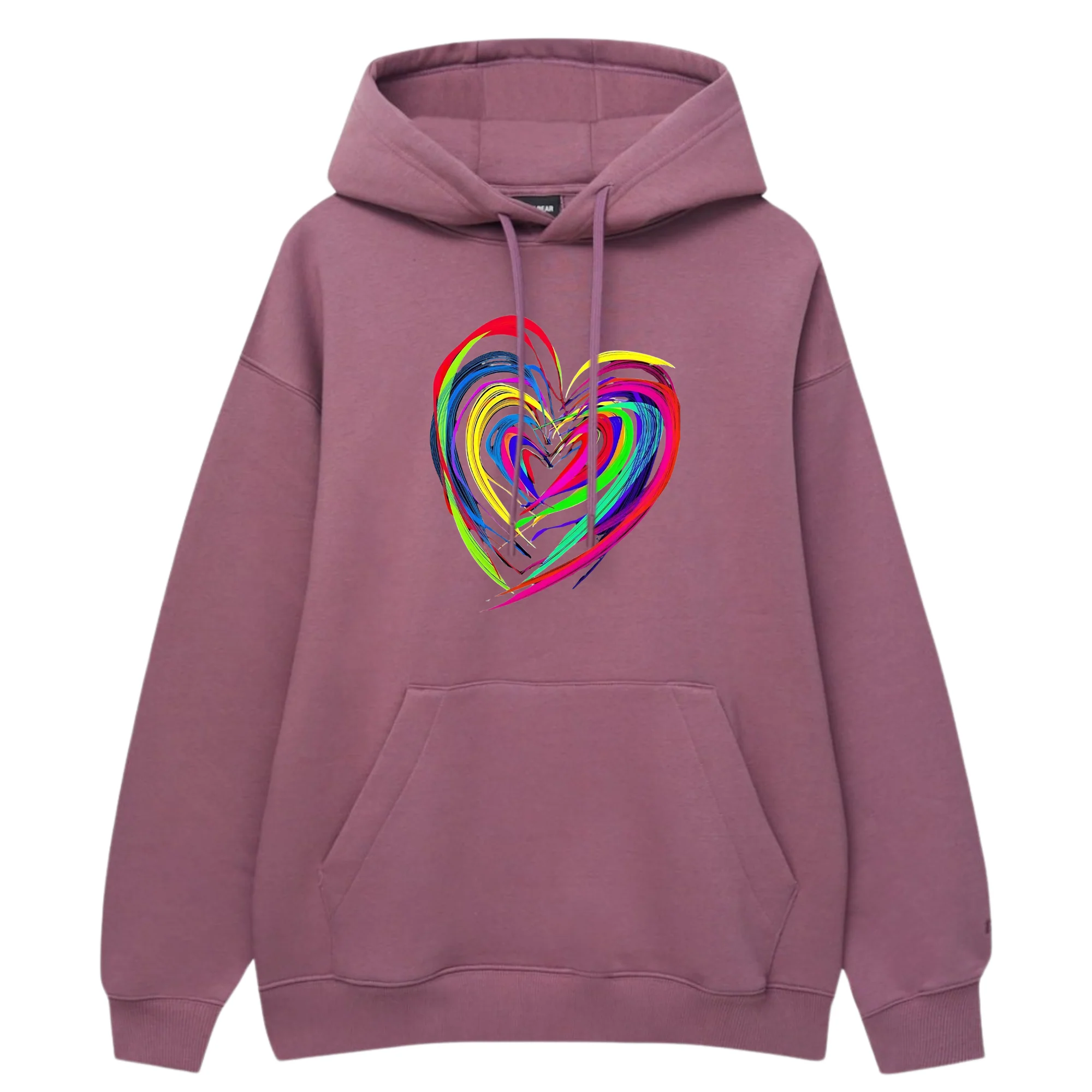 Neon Heart Printed Hoodie - Image 5