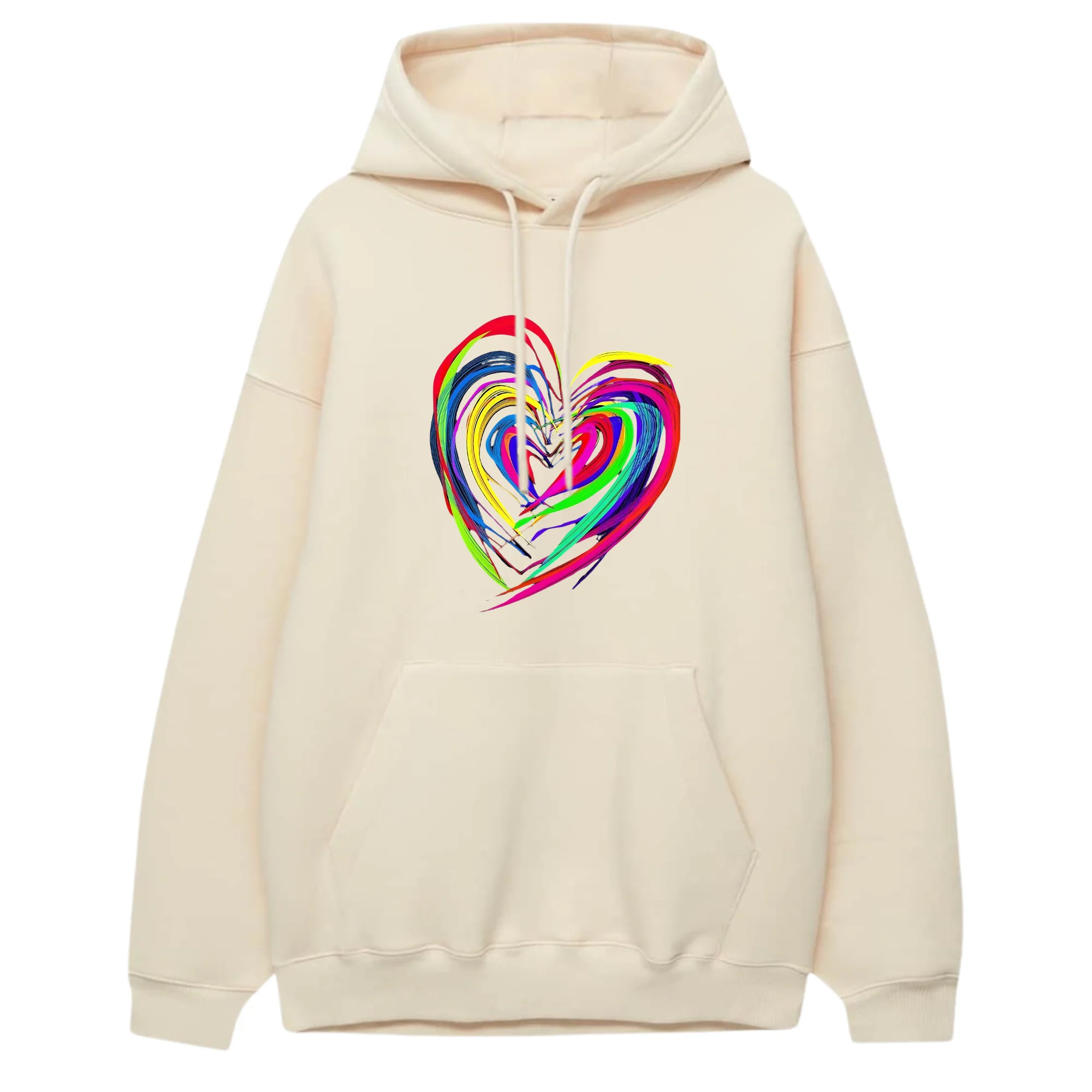 Neon Heart Printed Hoodie - Image 6