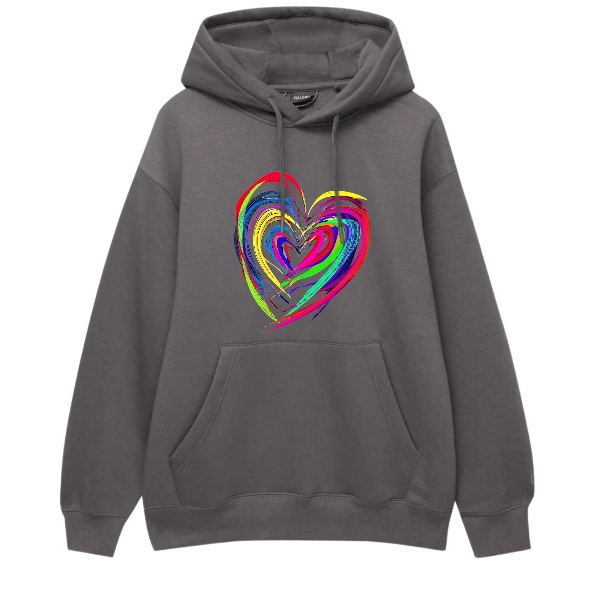 Neon Heart Printed Hoodie - Image 7
