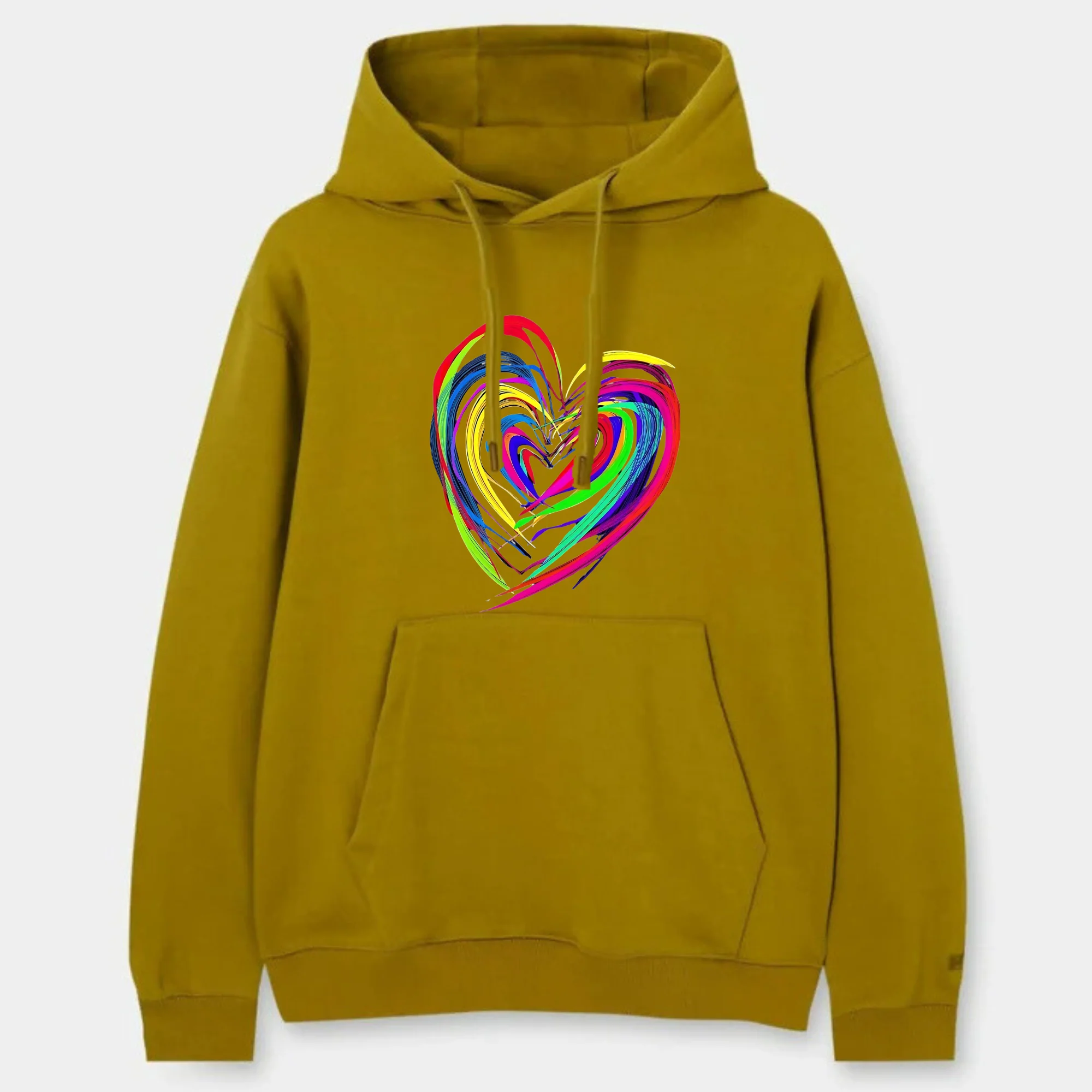 Neon Heart Printed Hoodie - Image 8