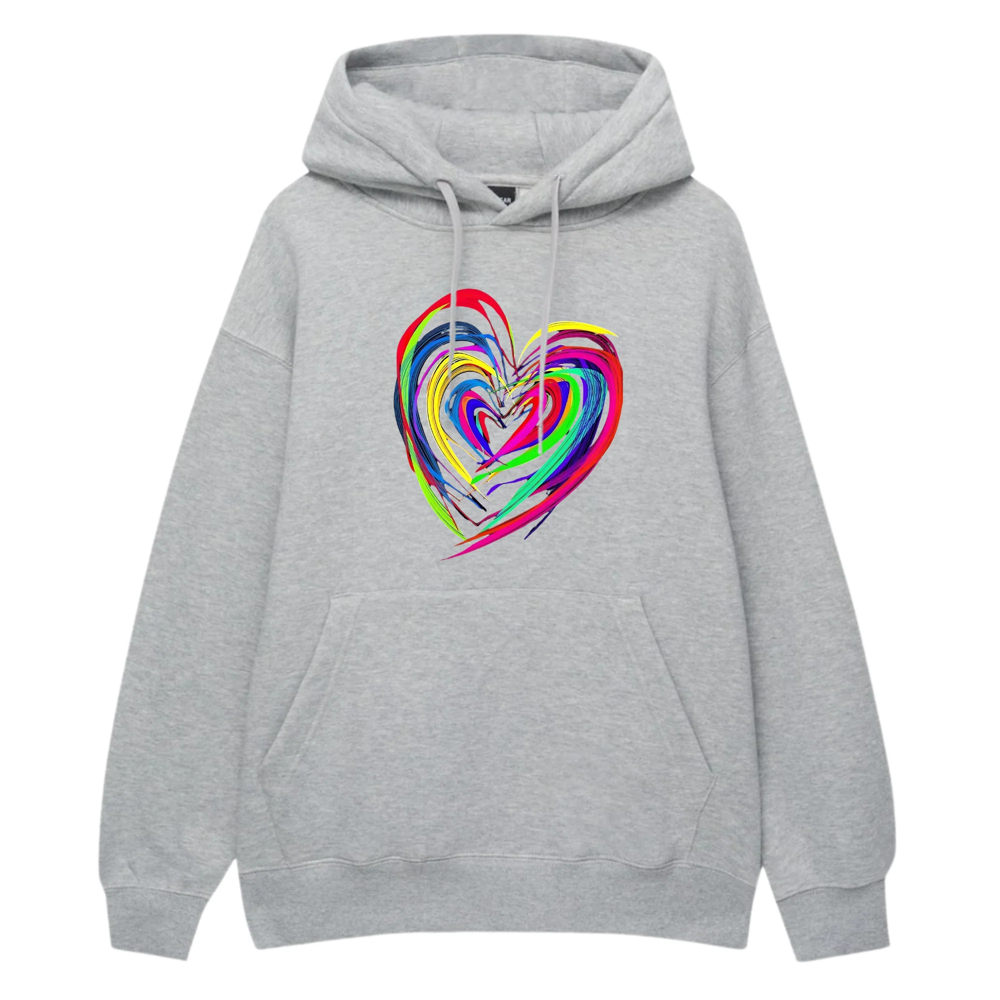Neon Heart Printed Hoodie - Image 9