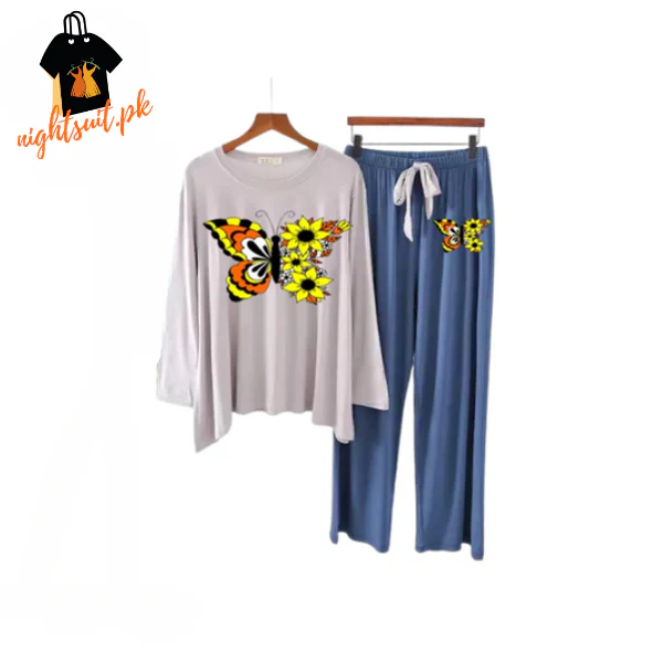 Colored Butterfly Printed Loungewear - Image 4