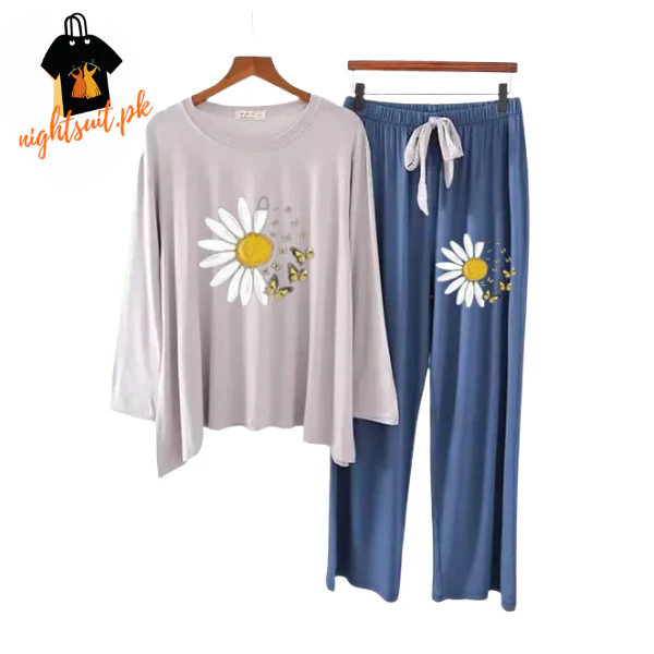 Daisy Flower Printed Loungewear - Image 3