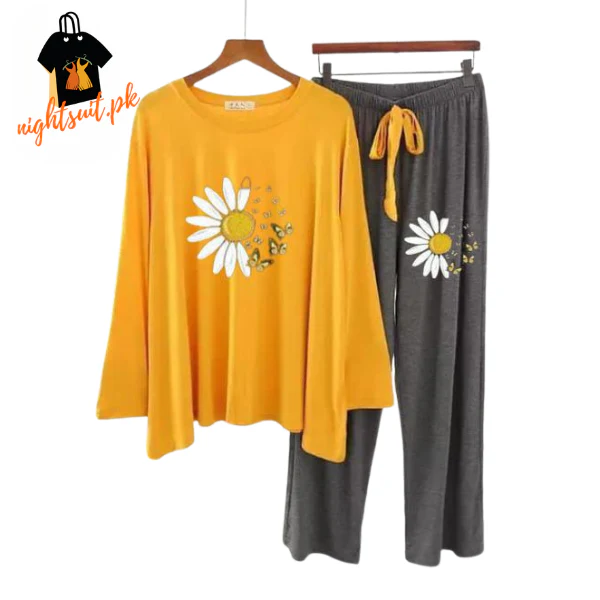 Daisy Flower Printed Loungewear - Image 4