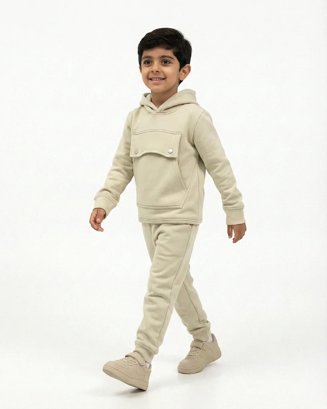Premium Kids Pistachio Fleece Hoodie & Jogger Set - Image 3