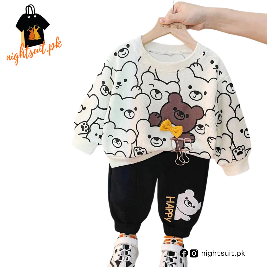Red & White Bunny Kids Sweatshirt & Pant - Image 4