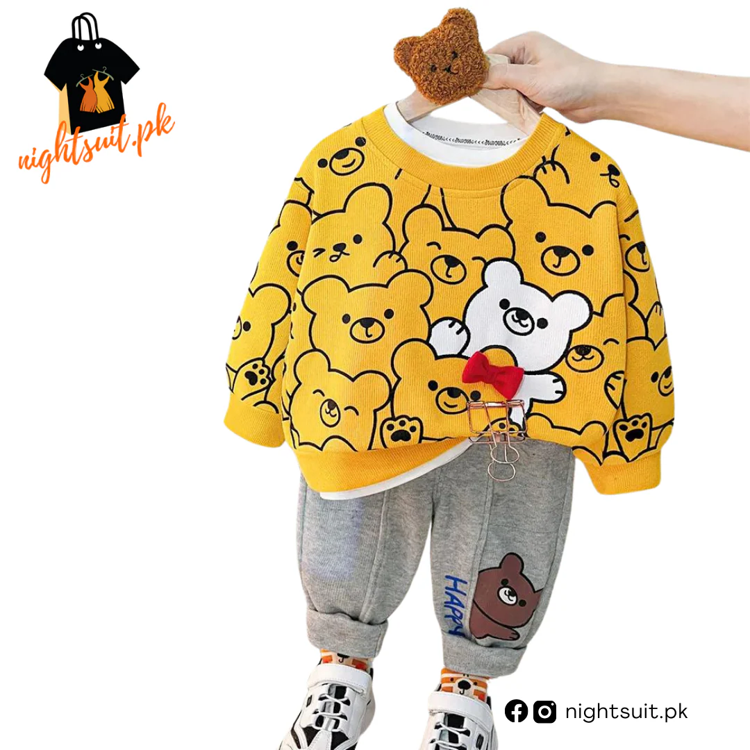 Red & White Bunny Kids Sweatshirt & Pant - Image 5