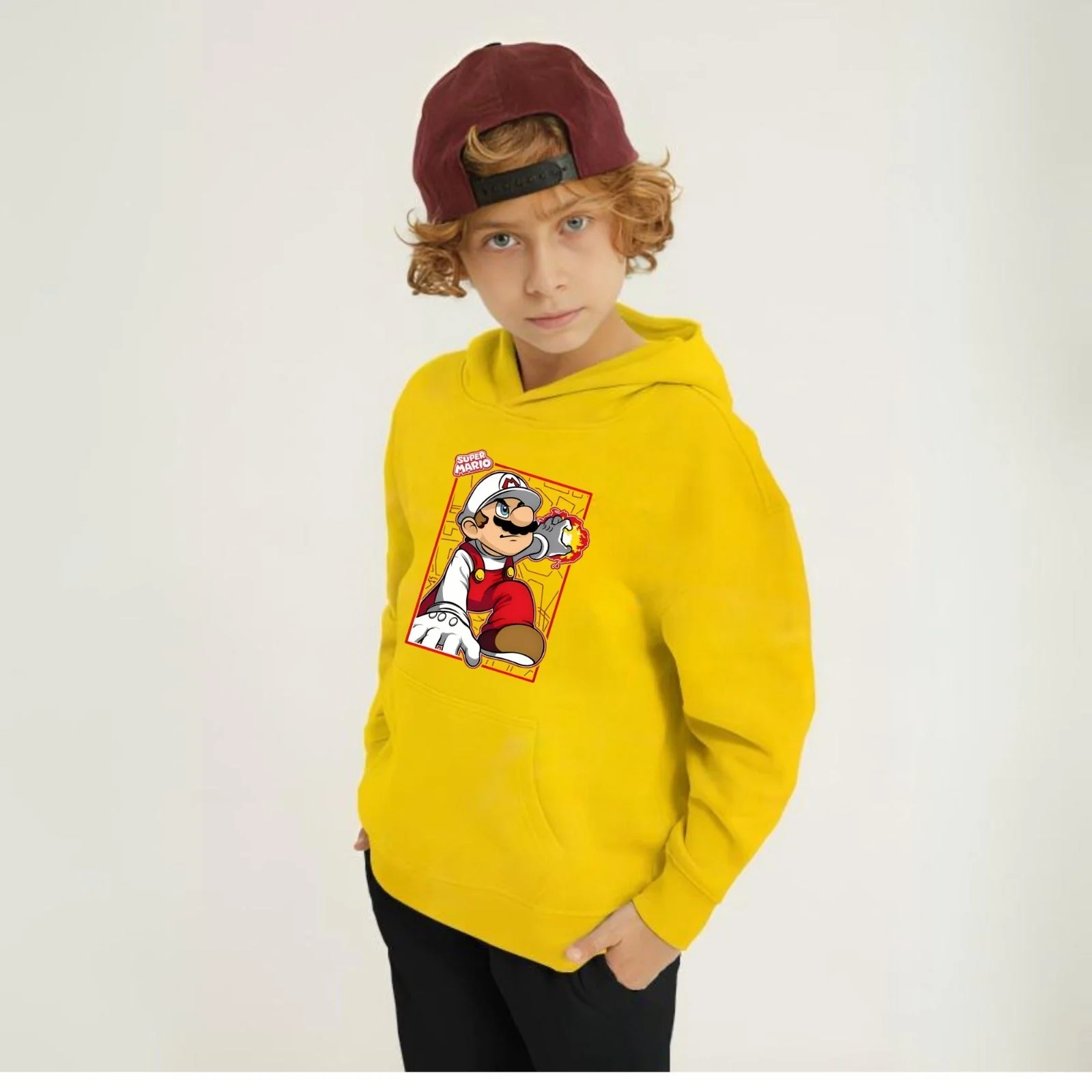 Super Mario Printed Kids Hoodie Set - Image 2