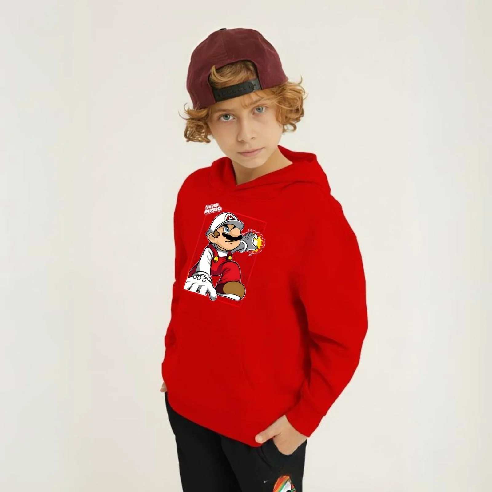 Super Mario Printed Kids Hoodie Set - Image 4