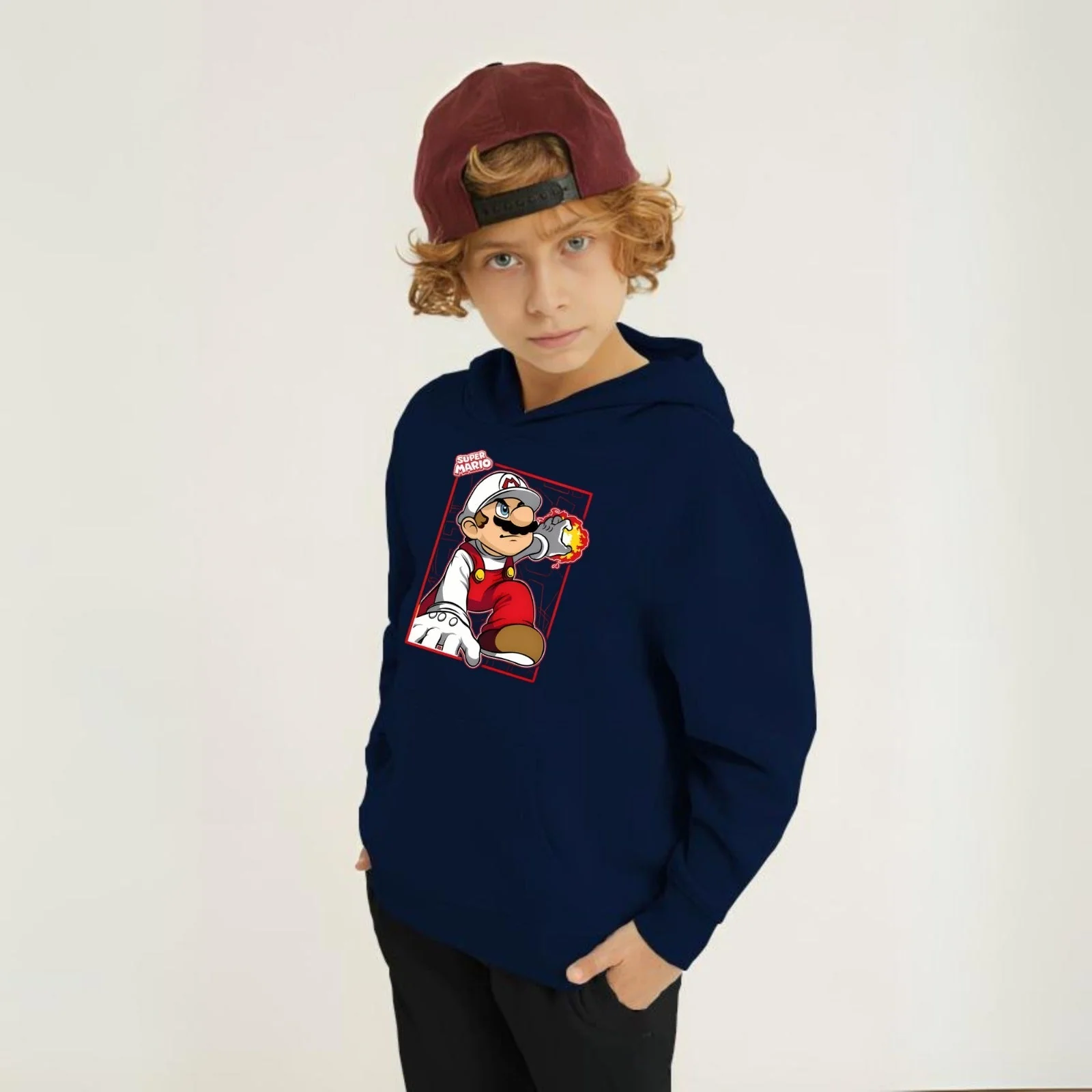 Super Mario Printed Kids Hoodie Set - Image 6
