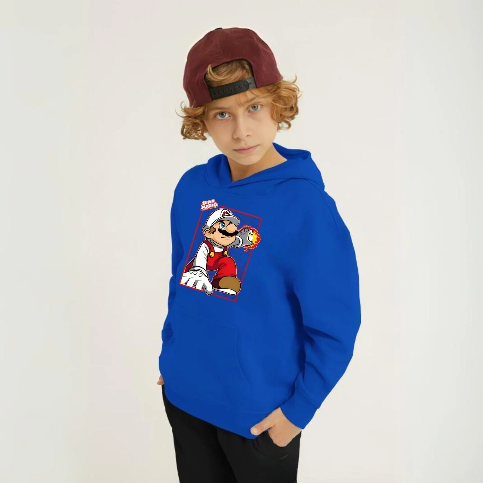 Super Mario Printed Kids Hoodie Set - Image 7