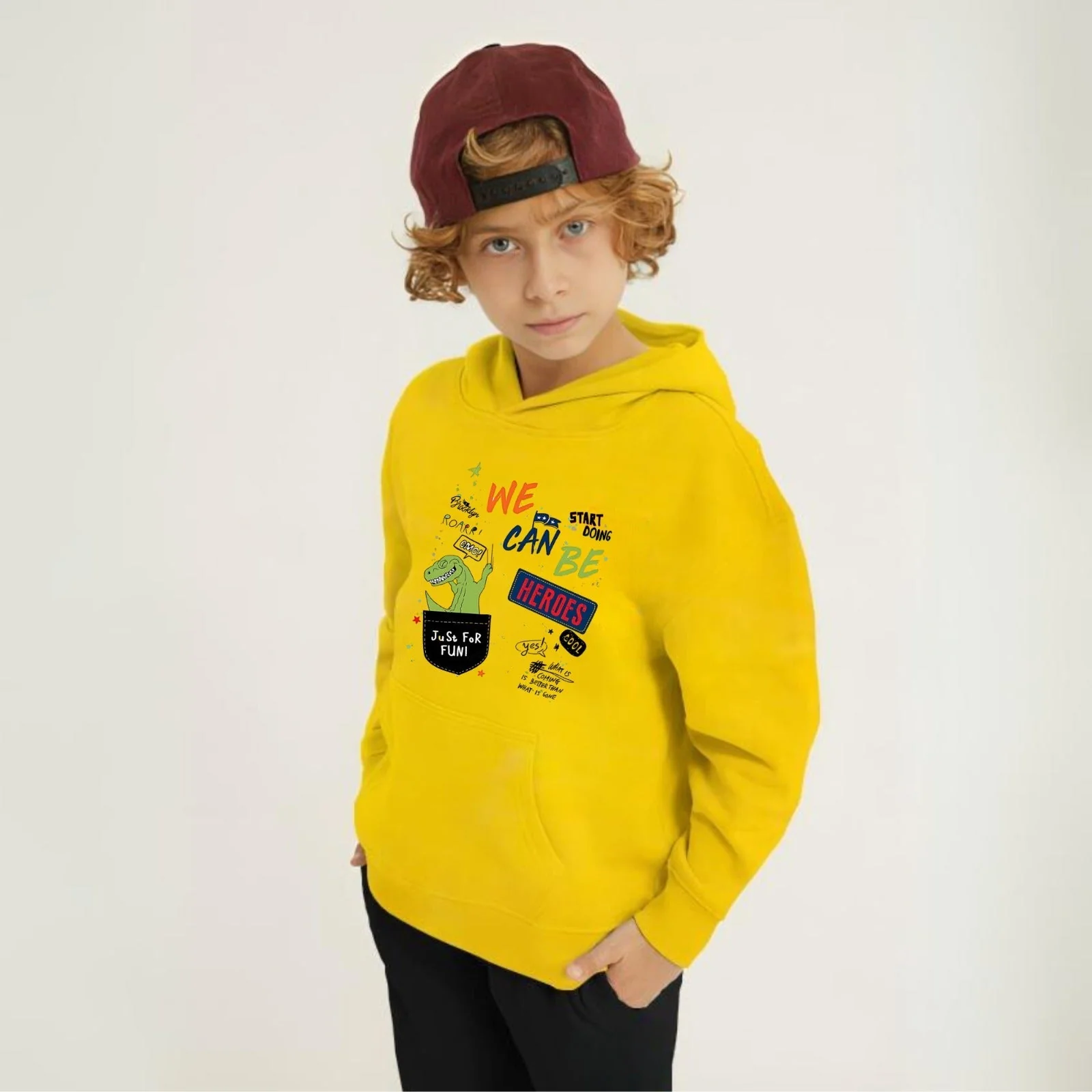 We Can Be Heroes Printed Kids Hoodie Set - Image 6