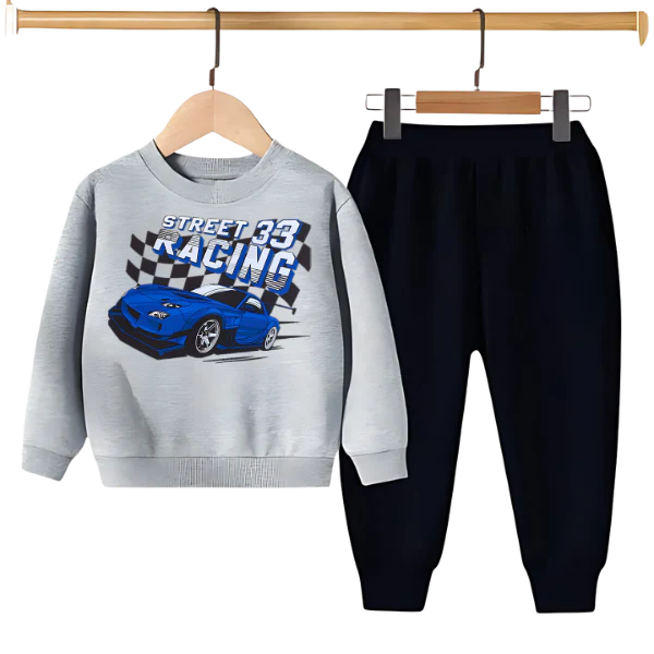 STREET RACING PRINTED SWEATSHIRT SET - Image 3