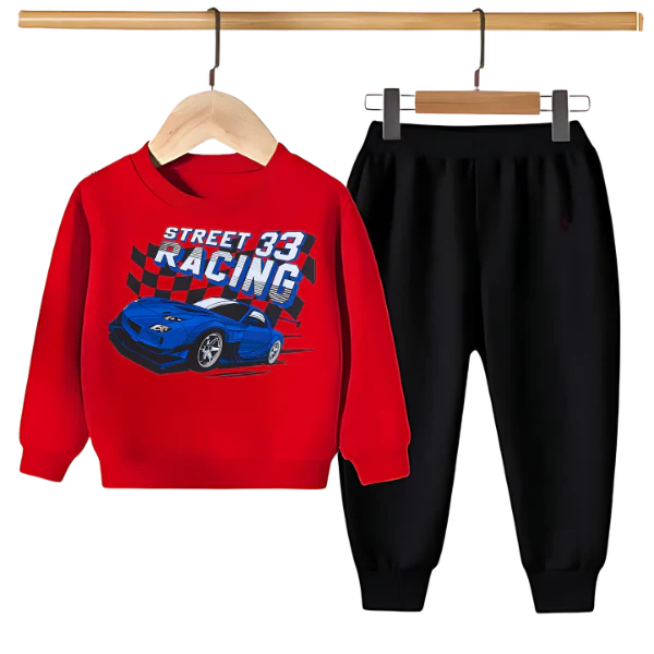 STREET RACING PRINTED SWEATSHIRT SET - Image 4