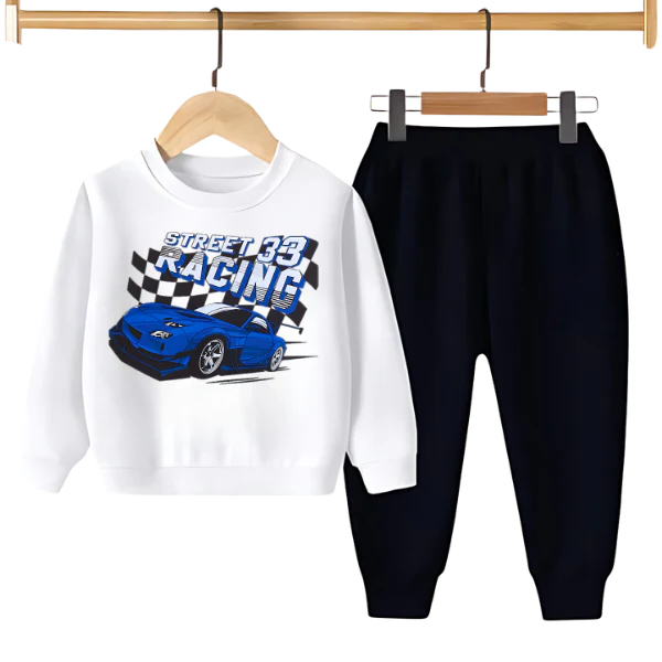 STREET RACING PRINTED SWEATSHIRT SET - Image 6