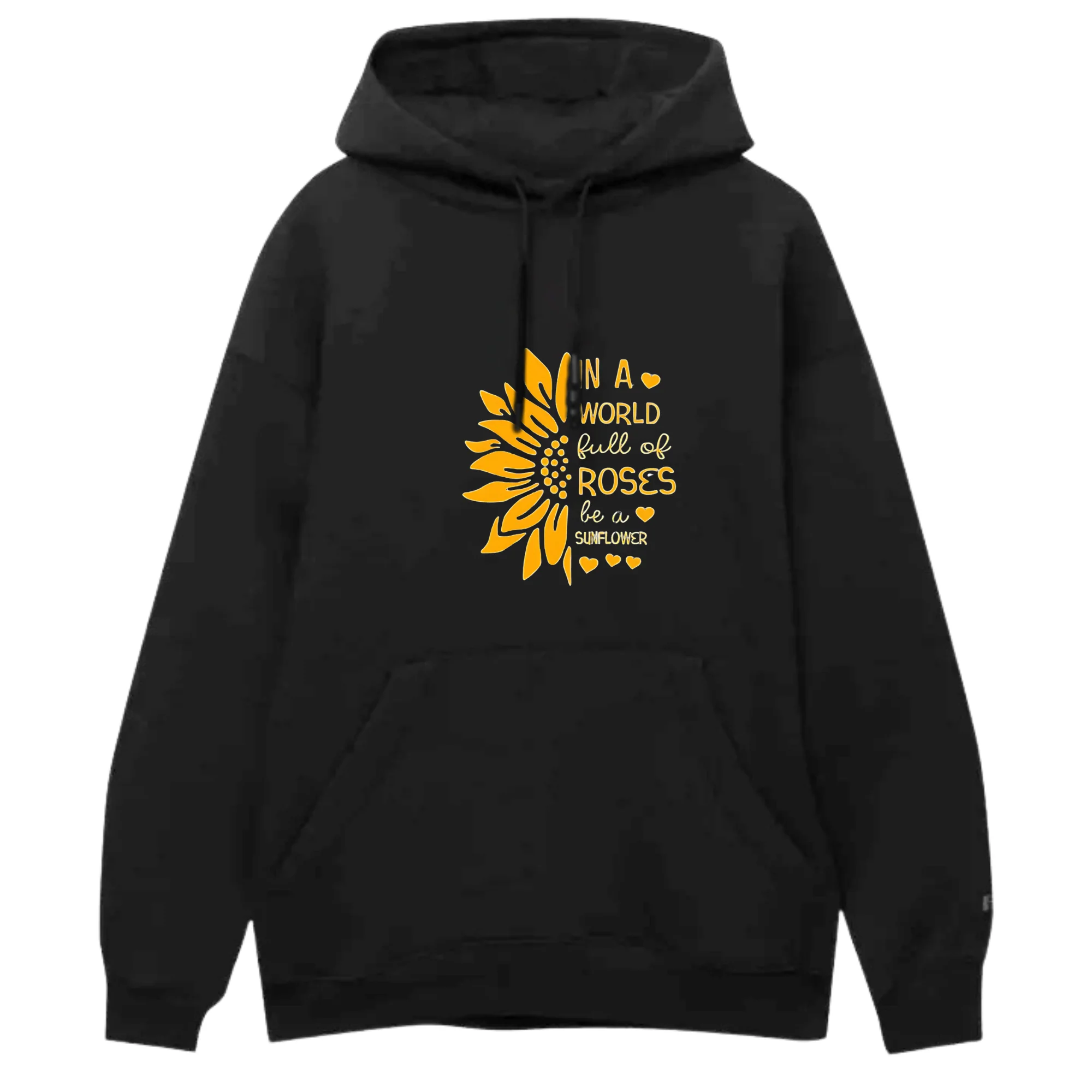 Sun Flower Printed Hoodie - Image 3