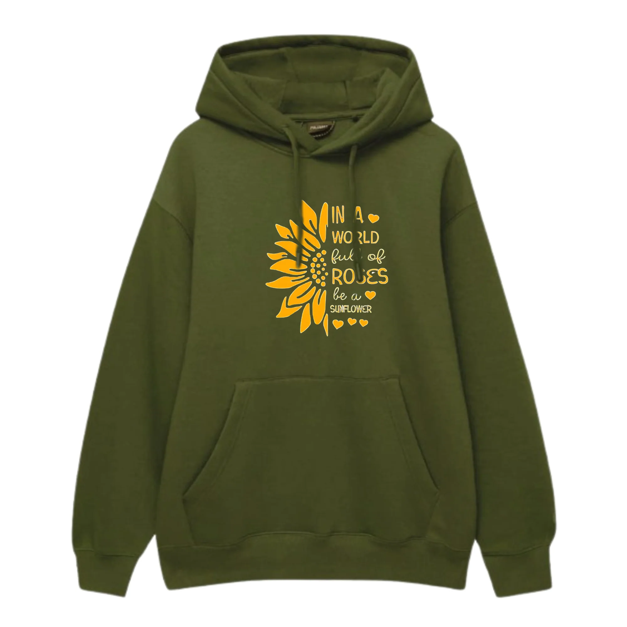 Sun Flower Printed Hoodie - Image 4
