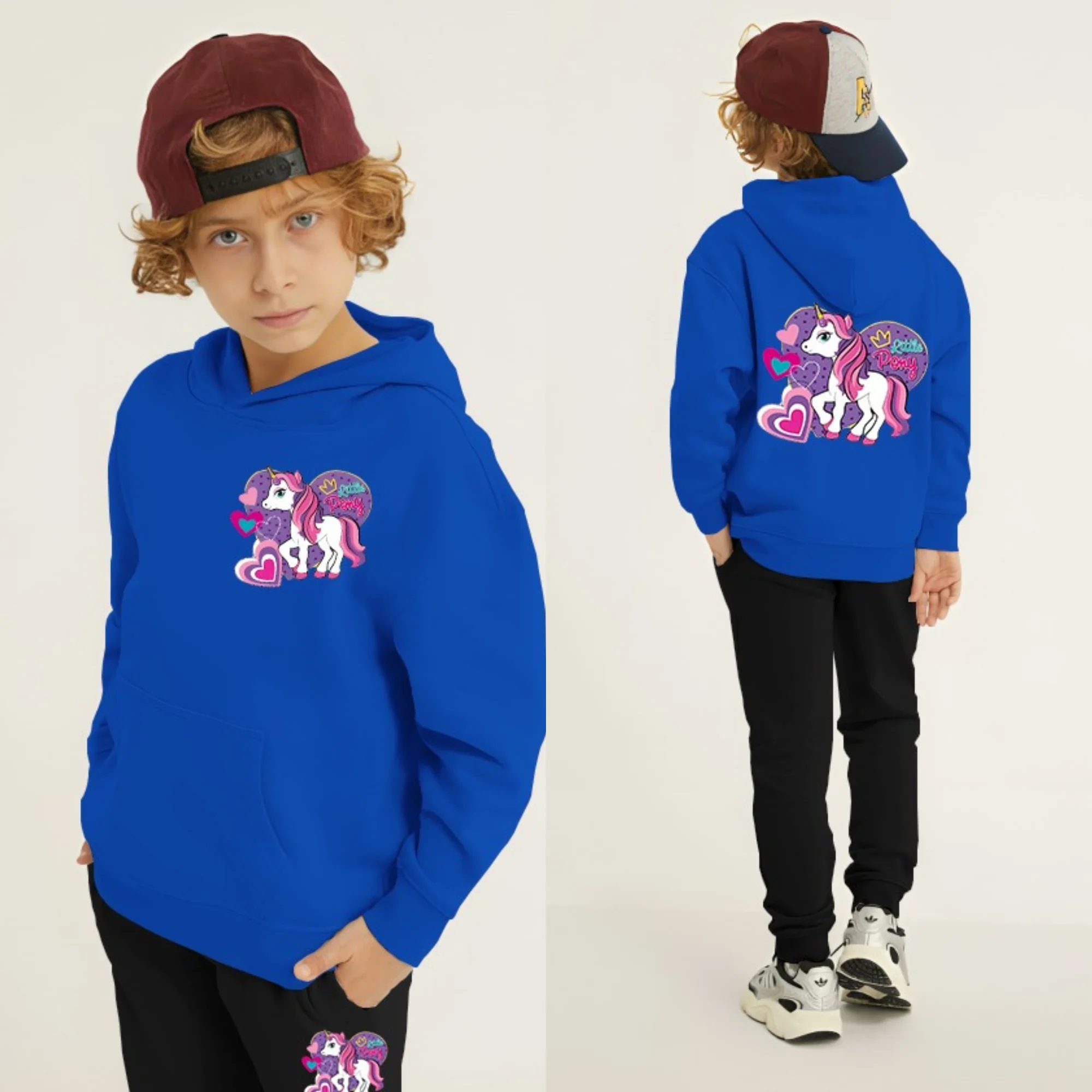 Unicorn Printed Kids Hoodie Set - Image 5