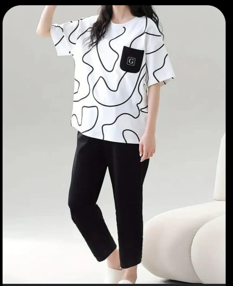 Urban wave Printed Pajama Set