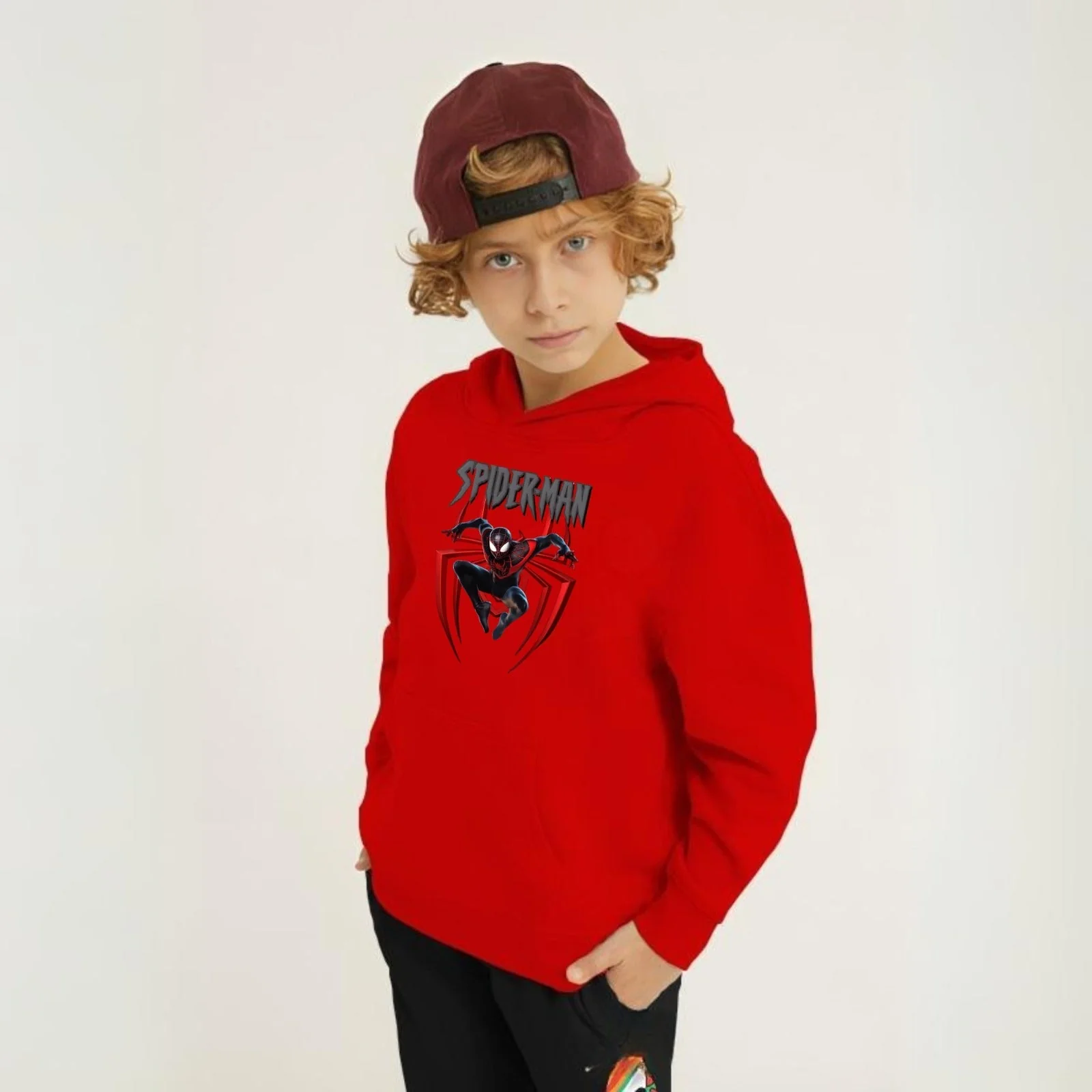 New Spider Man Printed Kids Hoodie Set - Image 4