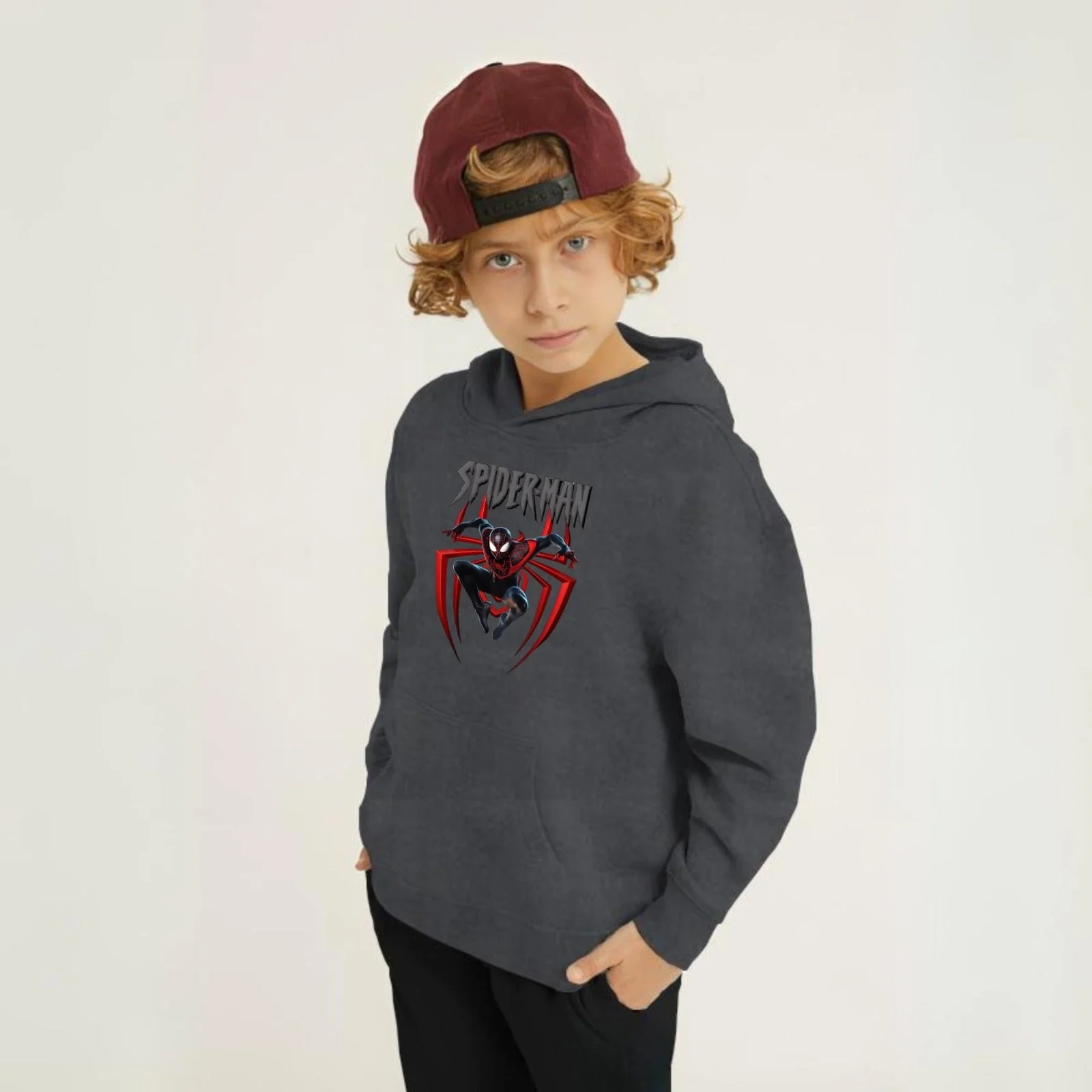 New Spider Man Printed Kids Hoodie Set - Image 5