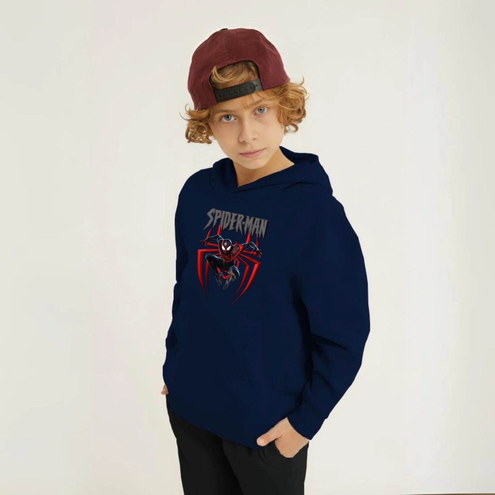 New Spider Man Printed Kids Hoodie Set - Image 7