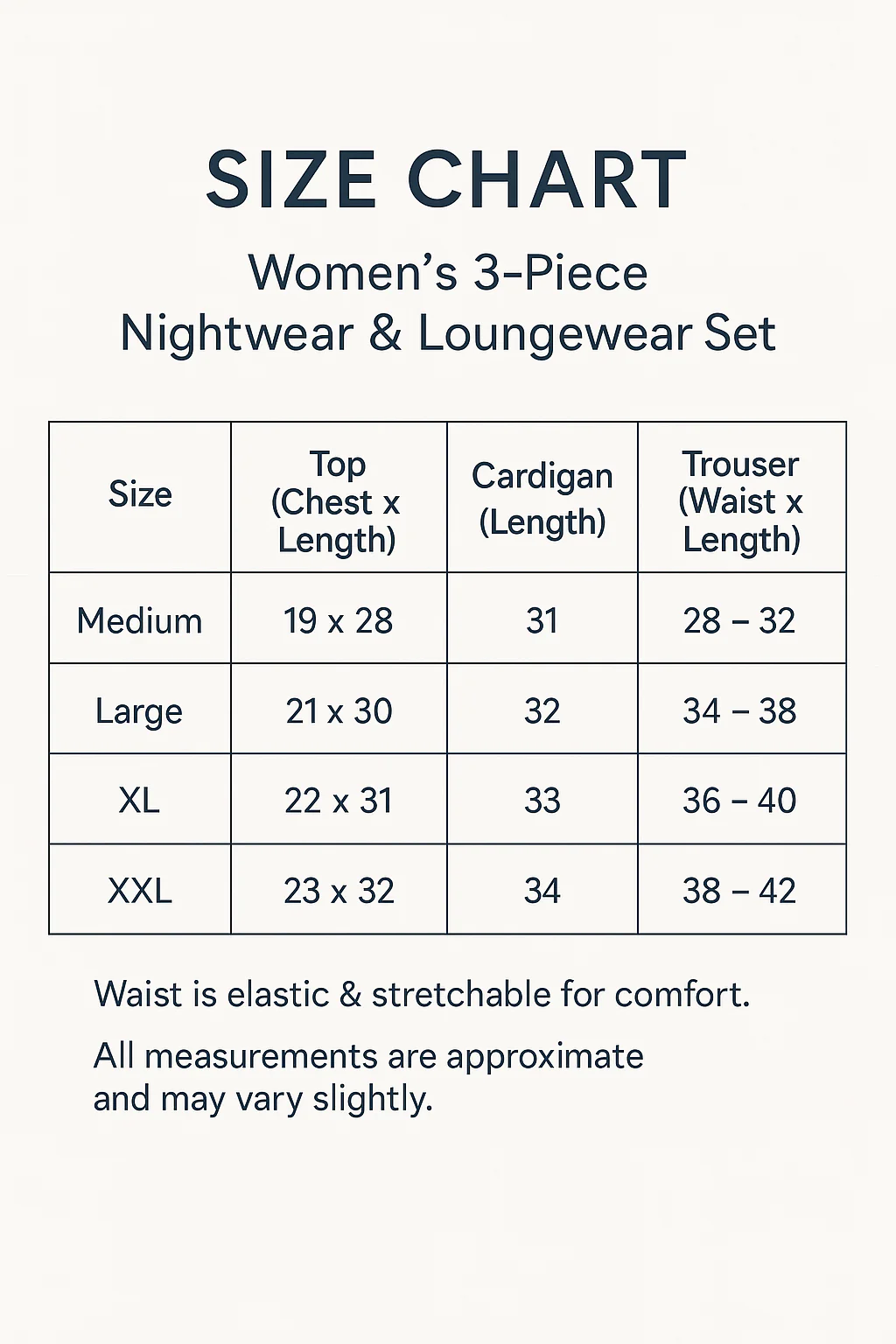 Multi Pattern Women Night Suit 3 Pieces Set - Image 8