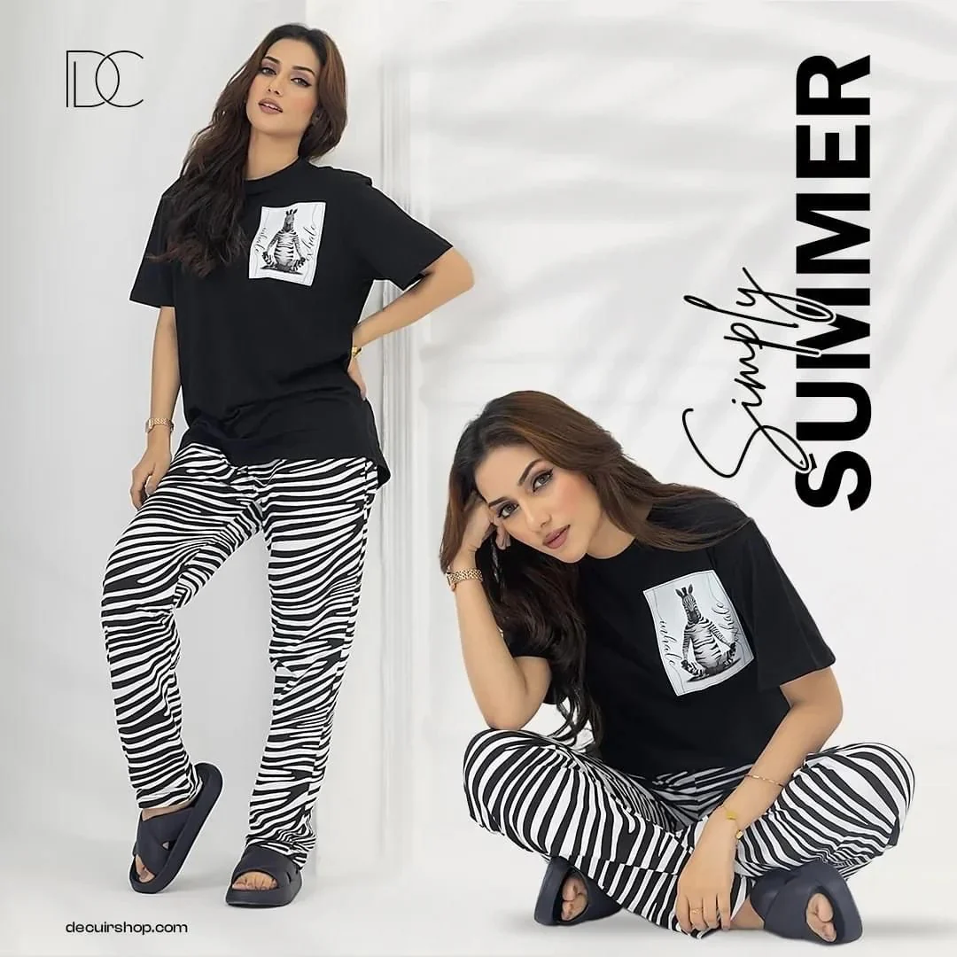Zebra Chic Lounge Pajama Set